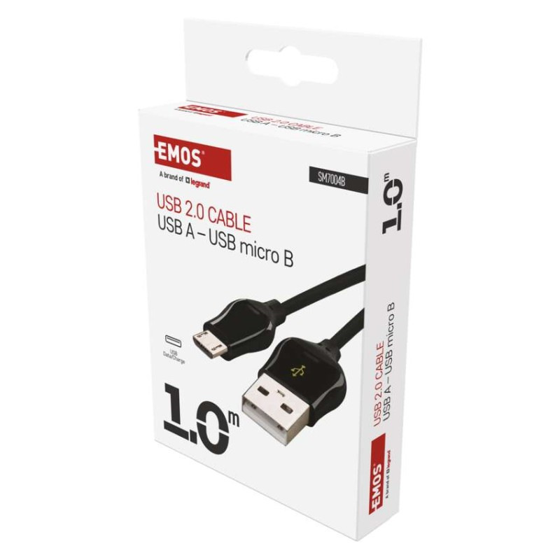 USB 2.0 A/M-MICRO B/M 1M ČERNÁ 4
