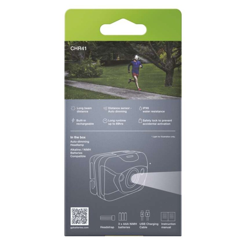 LED nabíjecí čelovka GP Discovery CHR41, 7