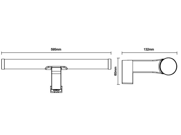 LED kúpeľňové svietidlo 12W / IP44 / 600 / 4000K - LNL7722/WH 9
