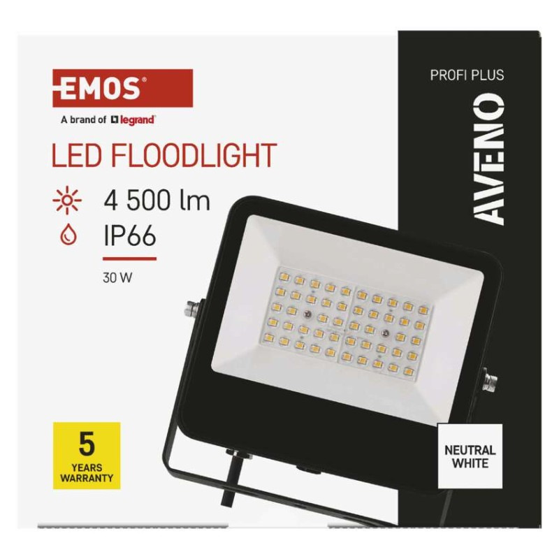 Reflektor LED 30W AVENO NW ZS2423 4000K 4500lm čierny EMOS 8