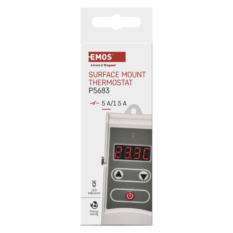 Termostat príložný P5683 manuálny 5-80*C pre teplotu vody EMOS 12
