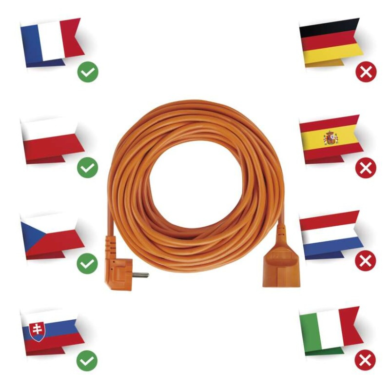 Kábel predlžovací 1Z 25m spojka 3x1,5mm2 16A   P01125 1