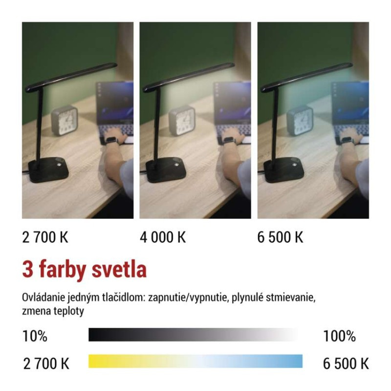 LED STOLNÍ LAMPA CHASE ČERNÁ 3