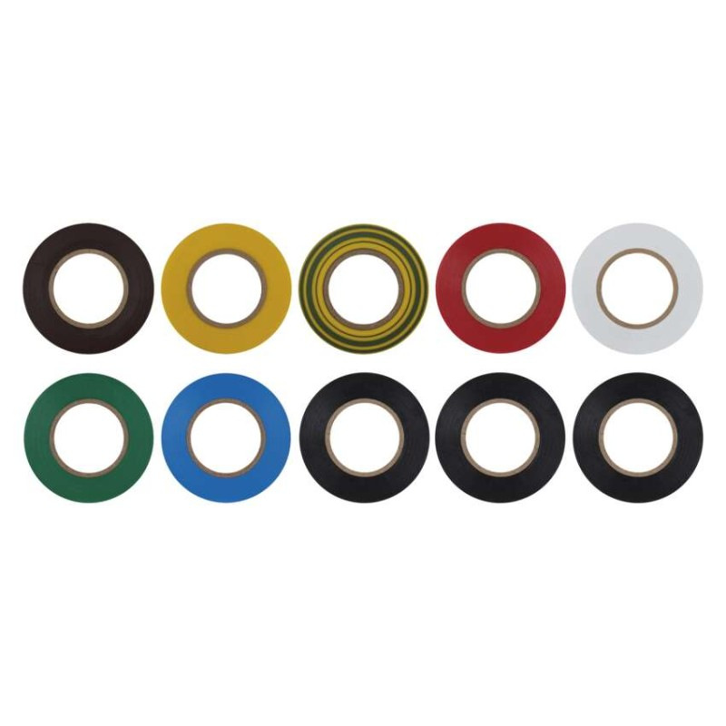 Izolačná páska PVC 20m/19mm farebný mix 10ks/bal 1