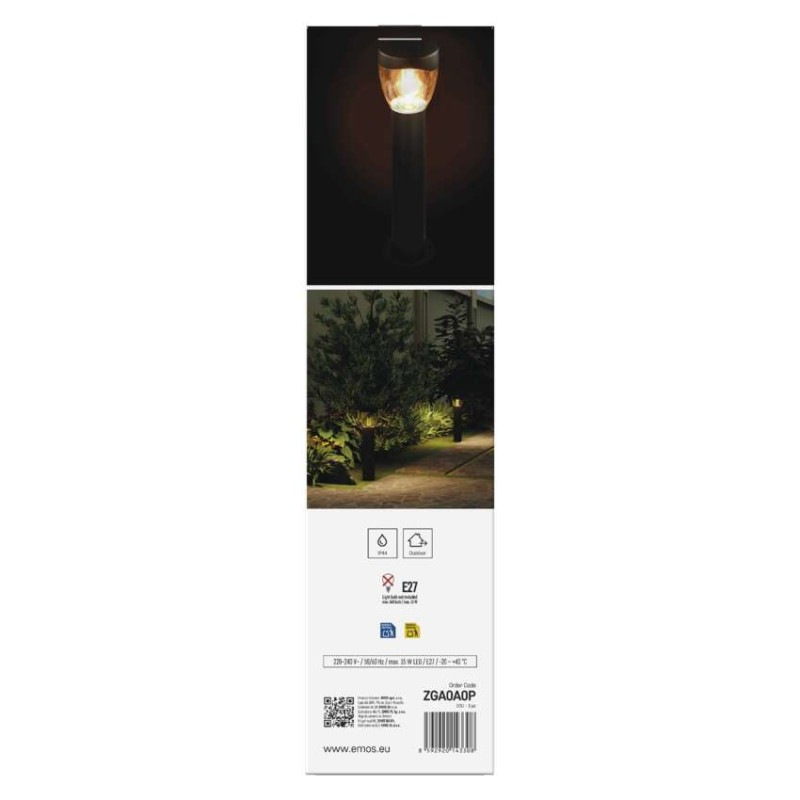 LED ZAHRADNÍ SVÍTIDLO,E27,IP44,MAX 15W,S 10