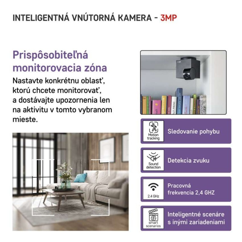 GOSMART IP KAMERA VNITŘNÍ IP-110 CUBEv2 2