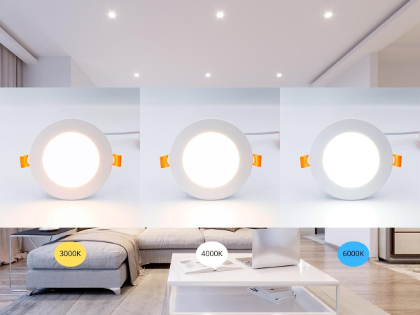 LED vsadený panel WIFI a BLUETOOTH 6W / 3000K - 6500K / WH - LPL131W 11