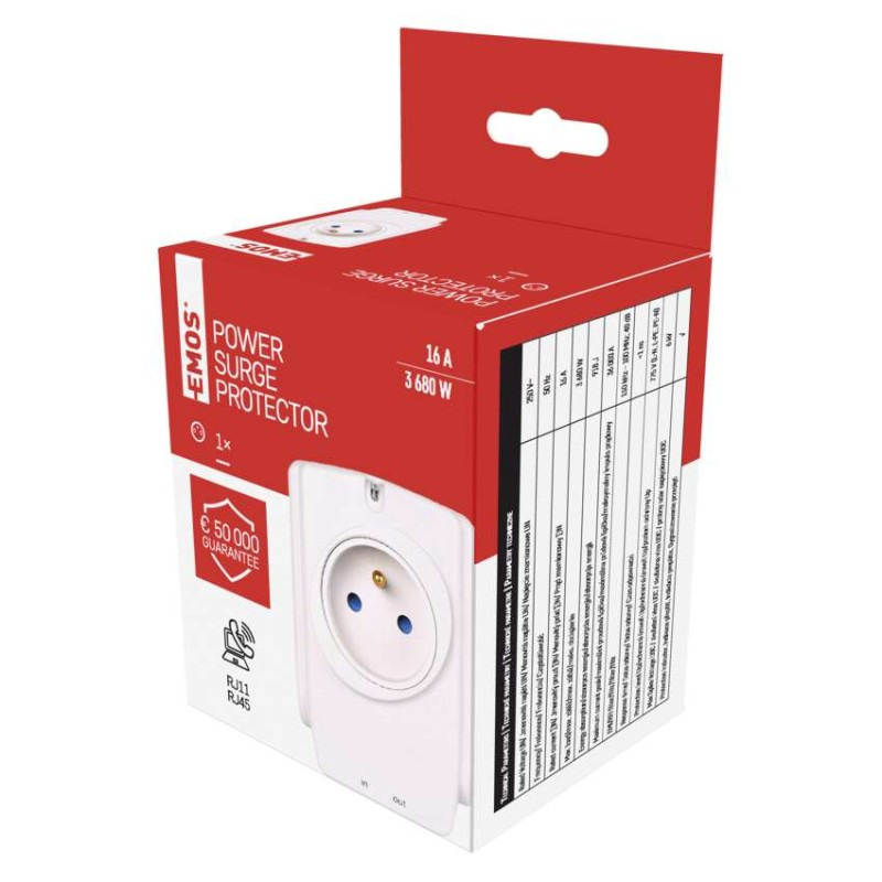 Prepäťová ochrana 1zásuvka biela  P53893 4