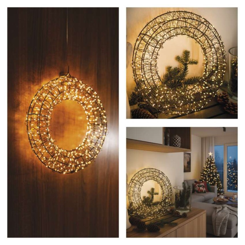 480LED METAL WREATH IP44 WW 11