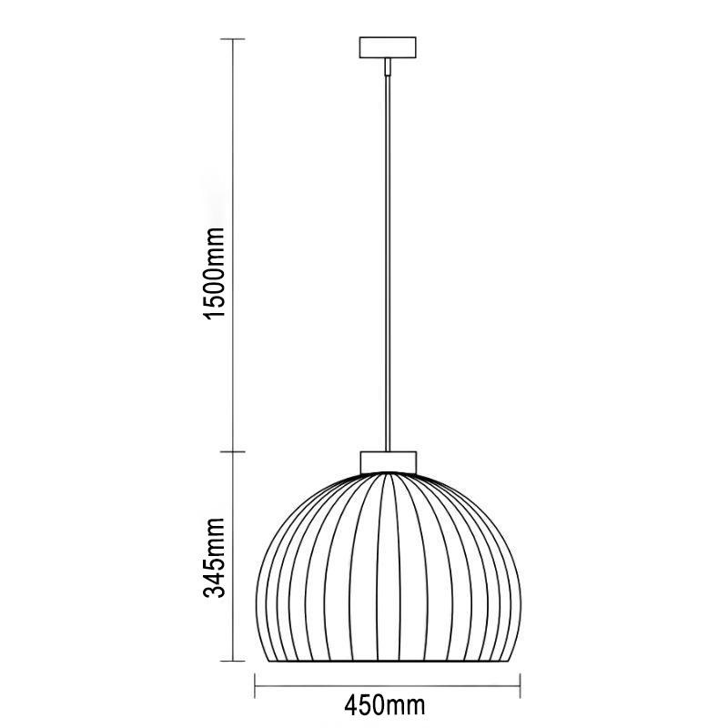 Závesný luster z masívneho dreva E27 / 450 - WRE142 6