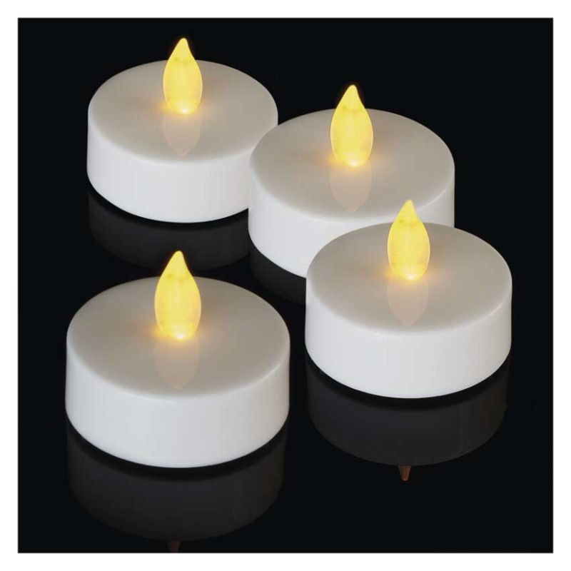 Sviečka čajová 4KS white 4x1LED DCCV16 5