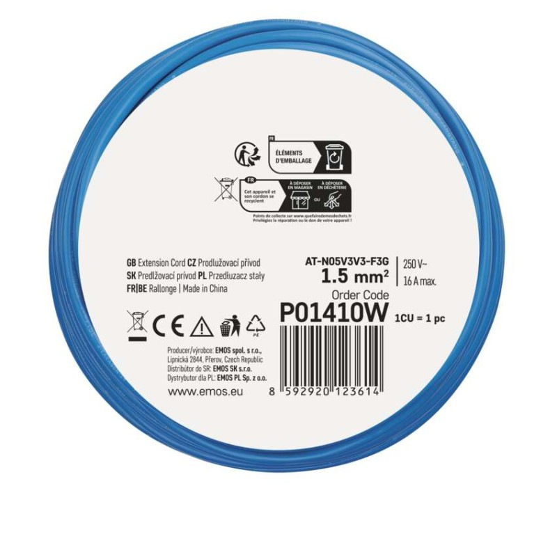 PRODLUŽKA 1Z 10M 1,5MM NEMRZNOUCÍ KABEL 7