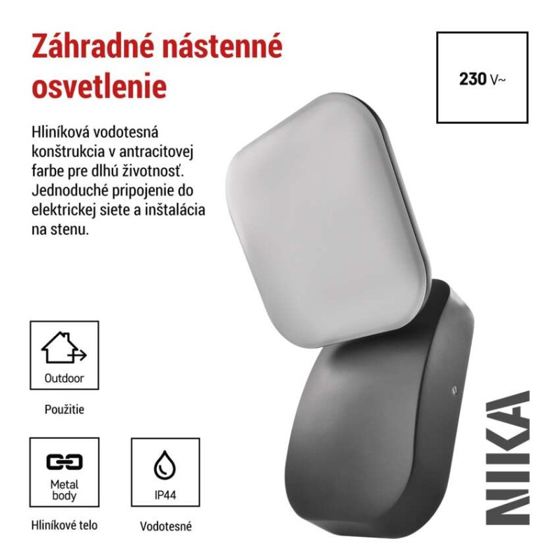 LED ZAHRADNÍ SVÍTIDLO,12,5W,IP44,900LM,N 2