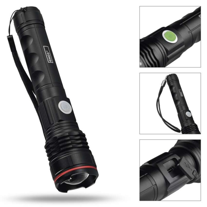LED NABÍJECÍ SVÍTILNA KOVOVÁ 600 lm2 00 14