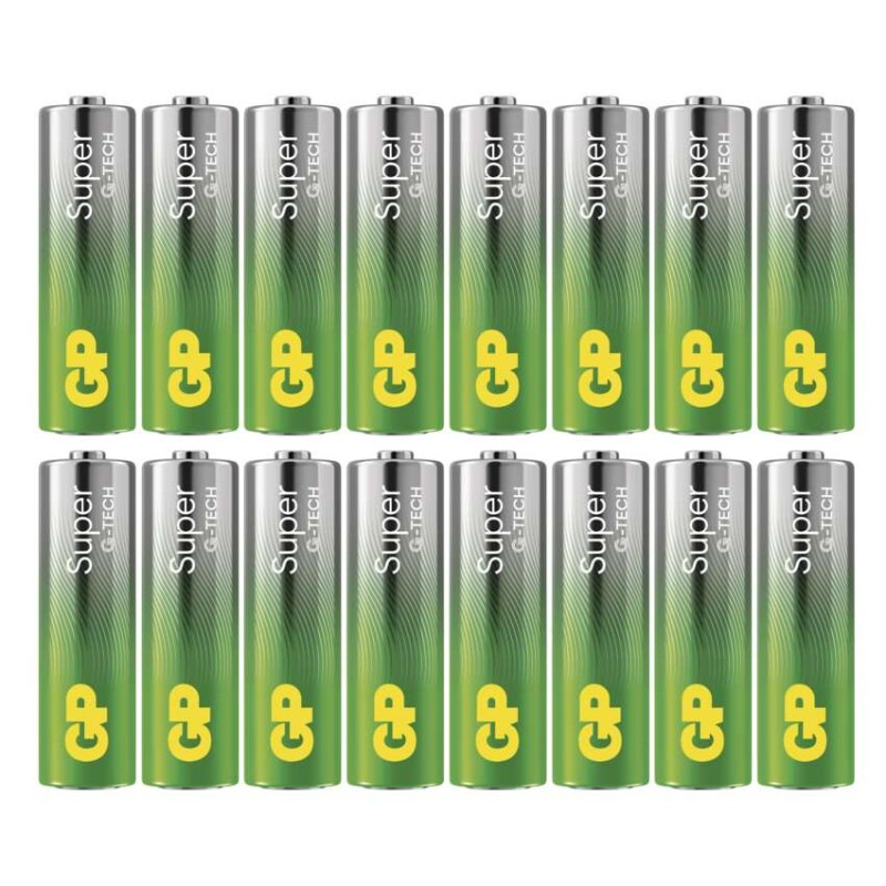 GP alkalická baterie SUPER AA (LR6) 16PP
