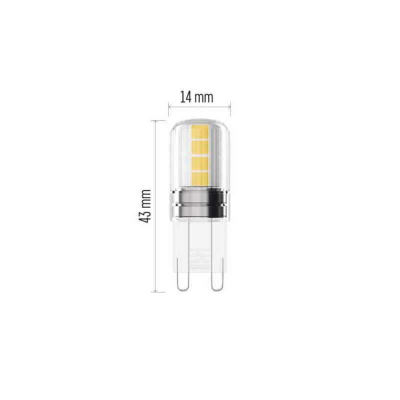 LED žiarovka Classic JC / G9 / 2,5 W (32 W) / 350 lm / teplá bie