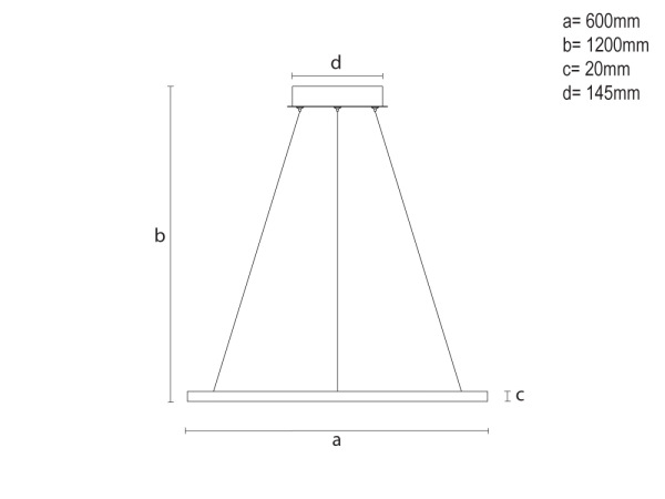 LED závesné svietidlo s diaľkovým ovládačom 32W - TB2300/W 6
