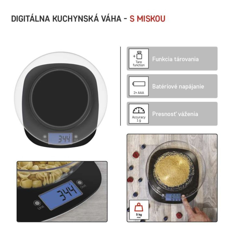 VÁHA KUCHYŇSKÁ EV025 ČERNÁ