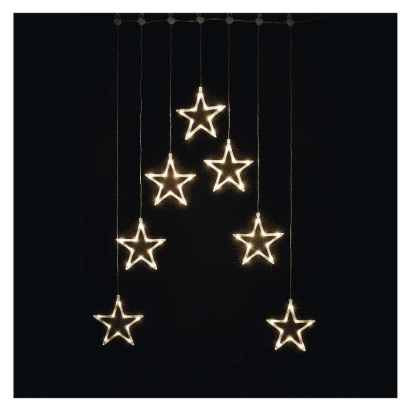 70LED 7 WINDOW STARS WW 3