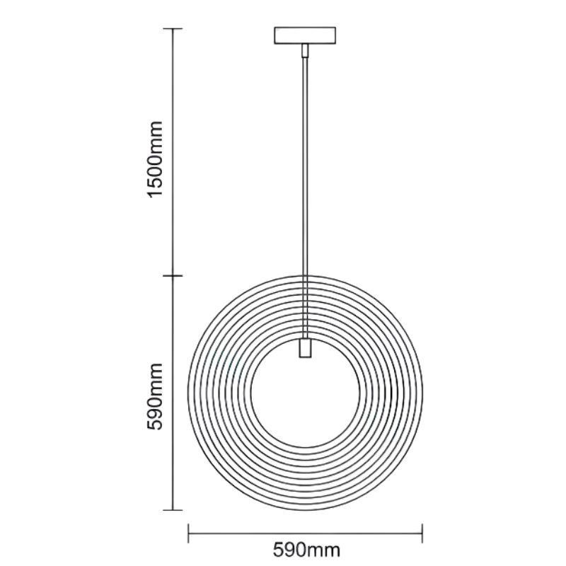 Závesné svietidlo z masívneho dreva E27 / 590 - WRE063 8