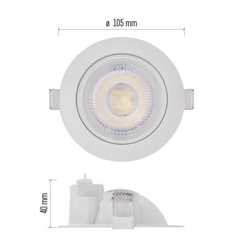 LED SVÍTIDLO GERI VES. KR 6,5W 780LM IP2 2