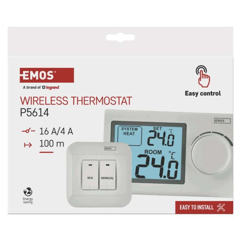 Termostat bezdrôtový manuálny  P5614 10