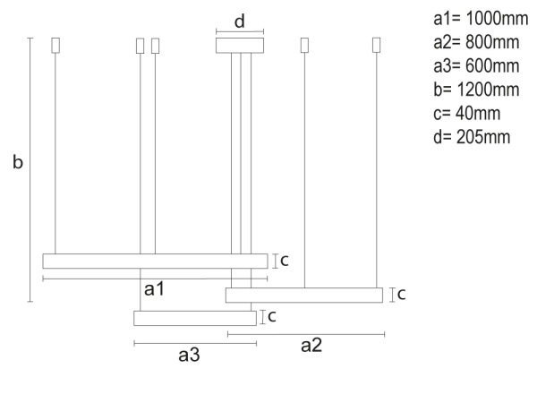 LED závesné svietidlo + diaľkový ovládač 170W - J4385/B 5