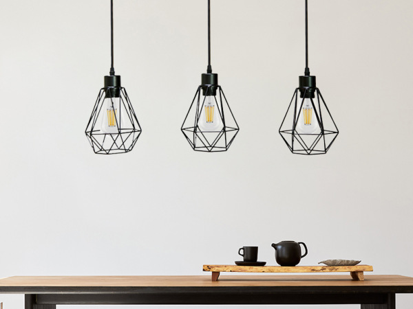 Závesné kovové svietidlo 3 x E27 - ME0012-3