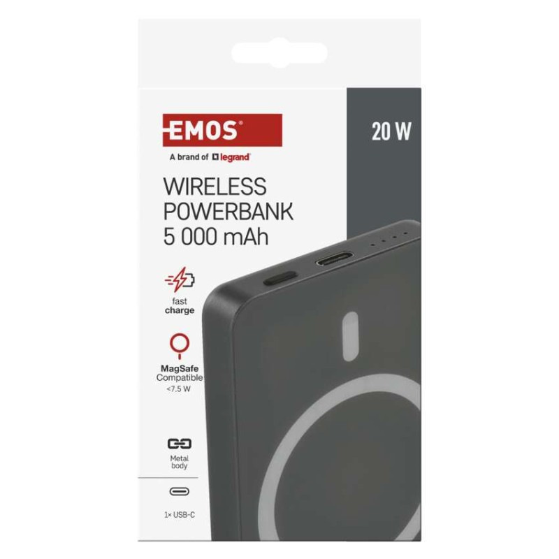EMOS POWERBANKA WI 522 5000MAH ŠEDÁ 13