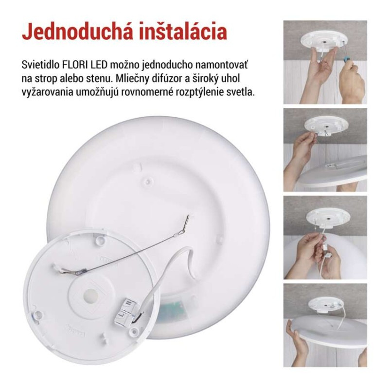 LED SVÍTIDLO FLORI PŘ.K 18W 1800LM NW IP 5