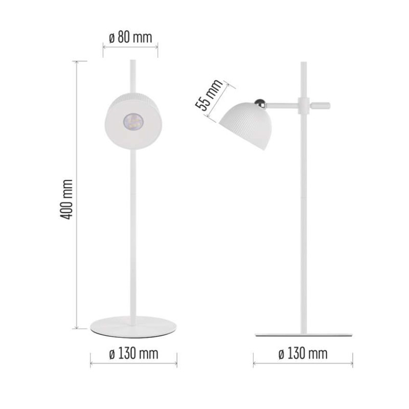 LED STOLNÍ LAMPA SOPHIE BÍLÁ 1