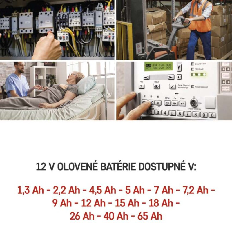 Akumulátor olovenný 12V 15Ah trakčný, faston 6,3mm B9656V EMOS 2