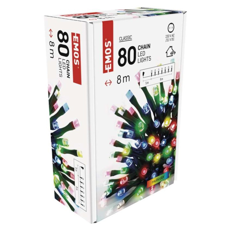 Vianoce reťaz Classic 80LED 8M IP44T 8