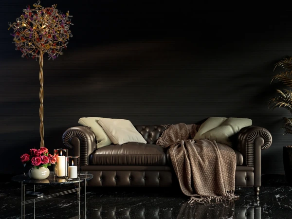 Luxusná kryštálová stojaca lampa 5 x G9 - CA032/F 4