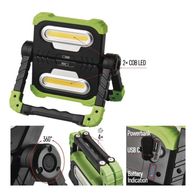 Reflektor LED P4536 2000lm 8000A 3,7V nabíjací prenosný EMOS 1