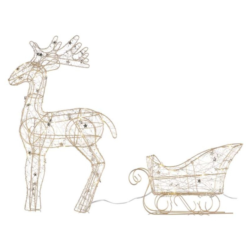 50LED REINDEER SLED WW