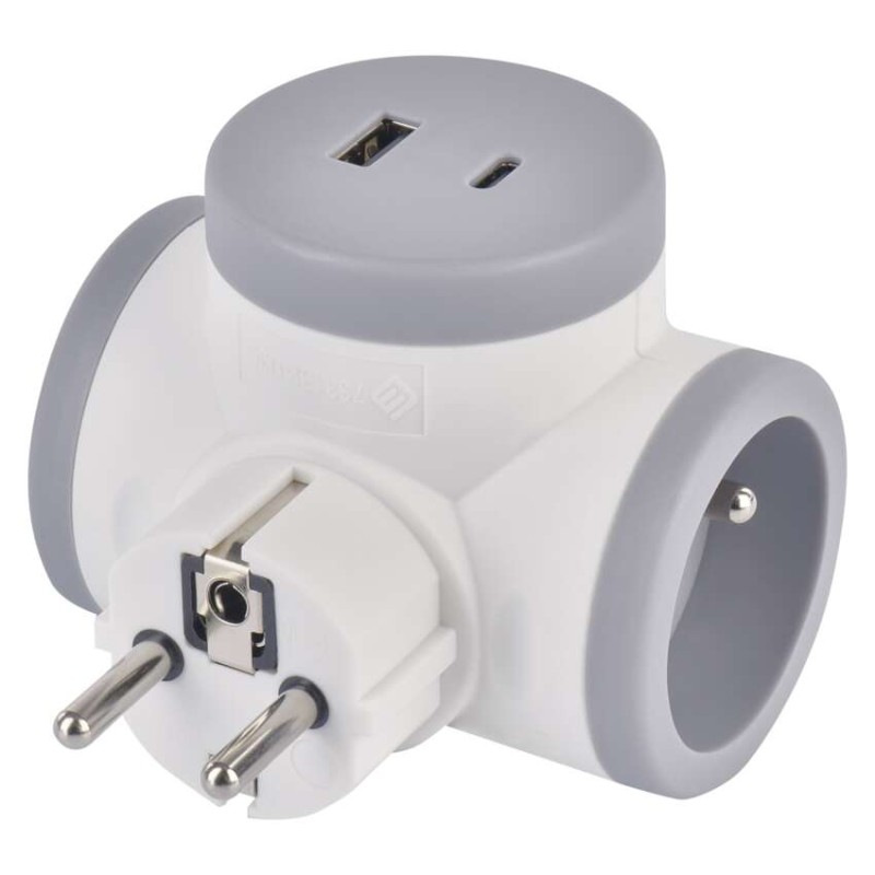 ZÁS. ROZBOČOVACÍ 2×, 1×USB-A(QC20W)+1×US