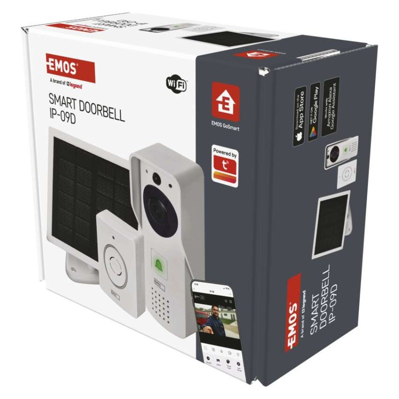 Videozvonček bezdrôt. bat.a solár GoSmart IP-09D s WIFI  H4030 4