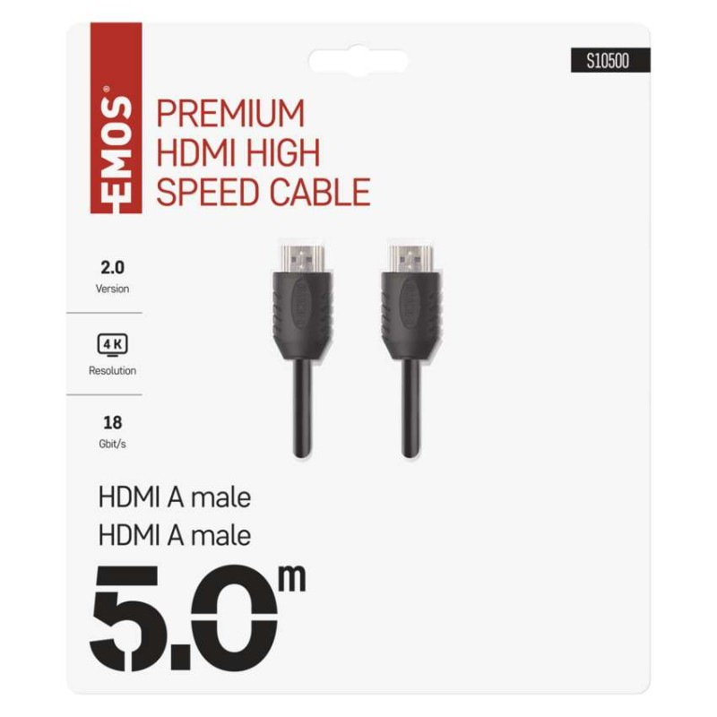 Kábel HDMI+ETHERNET A/M-A/M 5m  S10500 2
