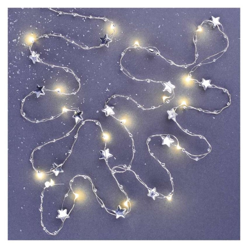 20LED GIRLAND SILVER 2AA WW 8