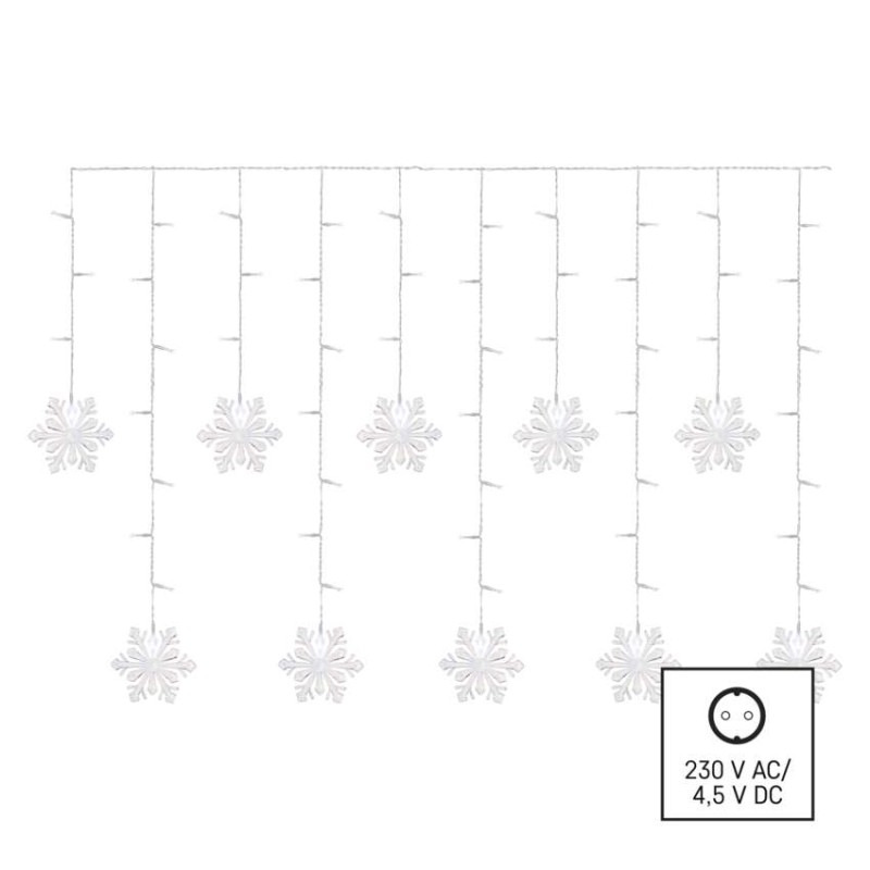 60LED ACRYLIC SNOWFLAKES CW 3