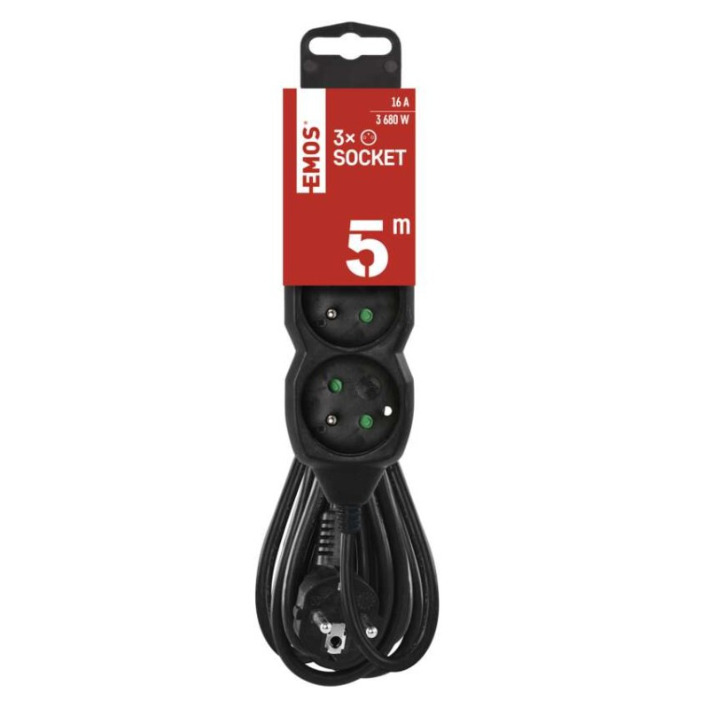 PRODLUŽKA 3Z 5M 1,5MM ČERNÁ 2