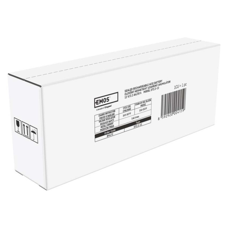 Akumulátor olovený 12V 2,2Ah, faston 4,7mm, 178x35x61mm B9672 7