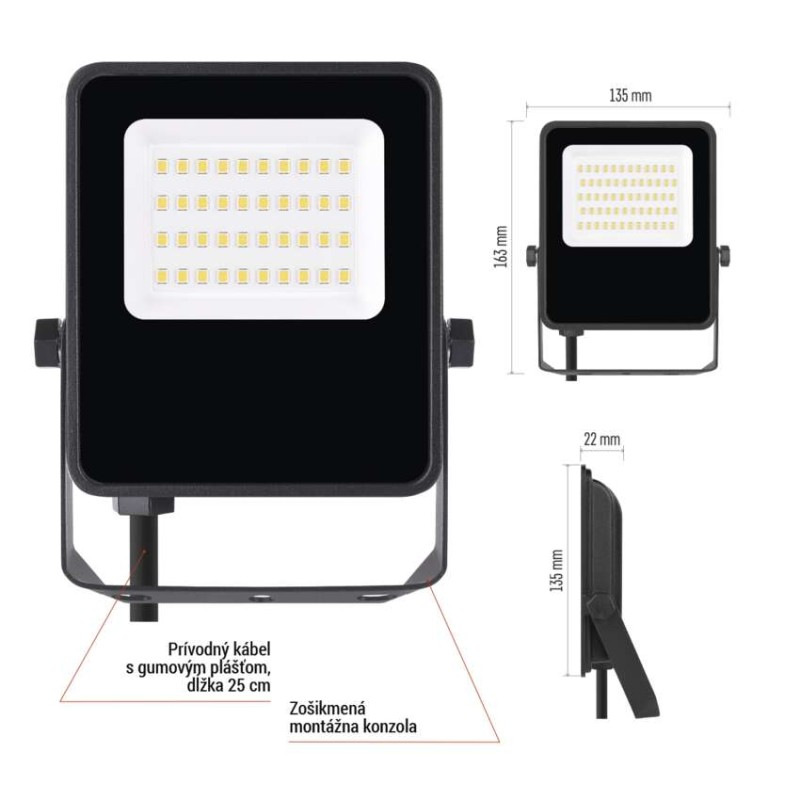 Reflektor LED VISIO 20W 3000lm IP65 ZS2523 10