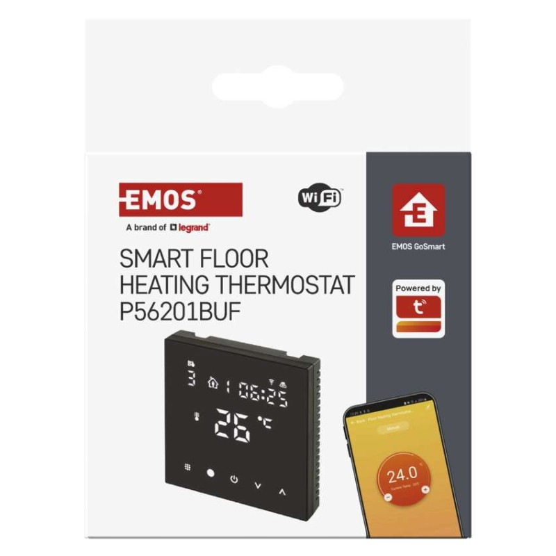 Termostat podlahový program. GoSmart WIFI čierny P56201BUF 13