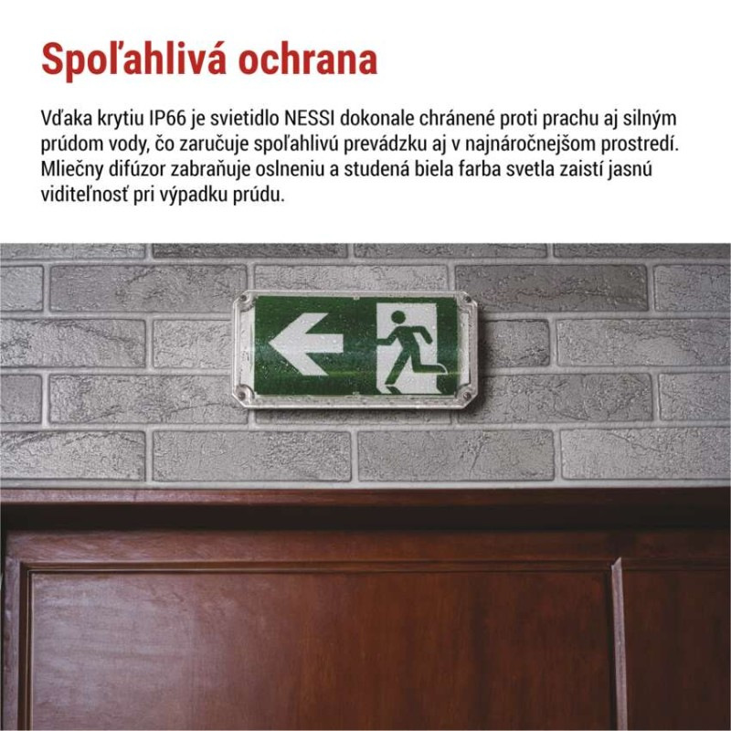 Núdzové svietidlo NESSI 4W 3hod. IP66 LED ZN2130 EMOS 3