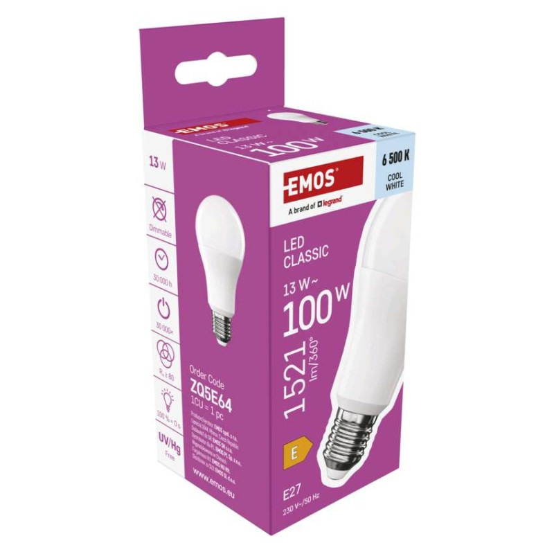 Žiarovka LED CLS A60 14W E27 CW  ZQ5E64 7