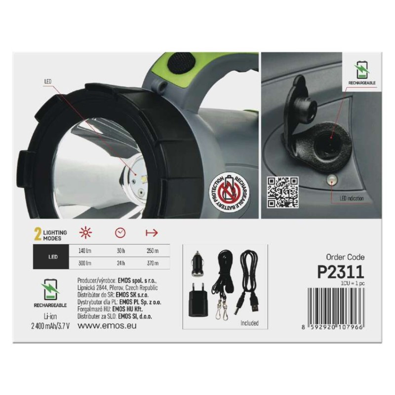 LED nabíjacie svietidlo 300 lm 2400 mAh  P2311 14