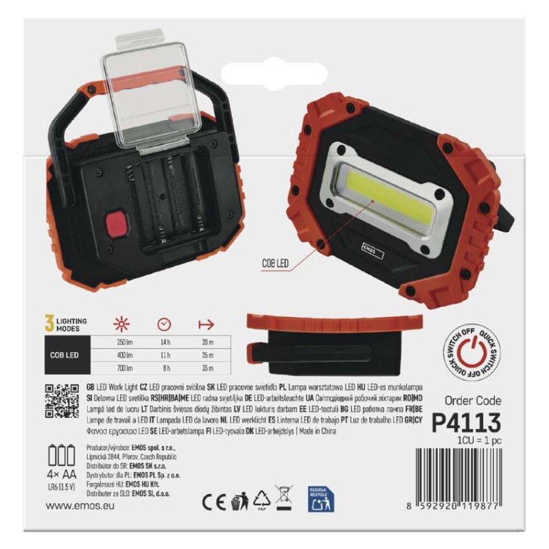 LED SVÍTILNA COB LED 4×AA 12