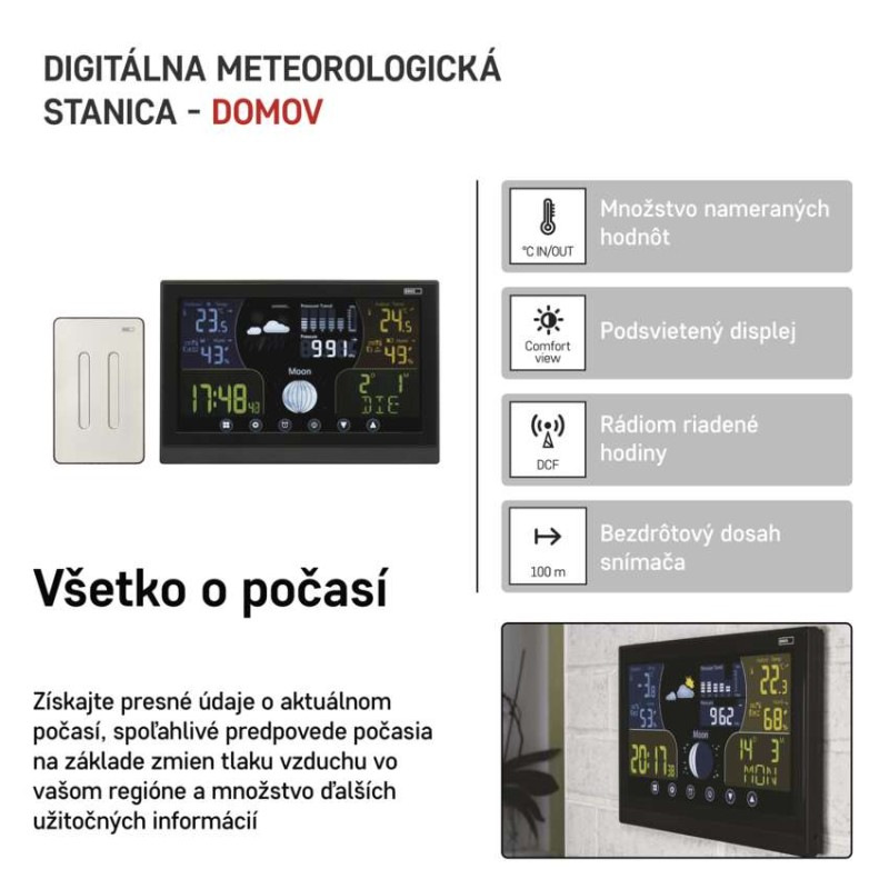 BEZDRÁTOVÁ METEOSTANICE E6018 2
